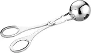 Non-Stick Meatball Spoon Ice Cream Melon Baller Scoop Kitchen Tools,Stainless Steel Scoop Meat Baller Stainless Steel Meat Baller Tongs Cake Meatball Maker Ice Tongs Cookie(Color:Silver,Size:L) (Colo