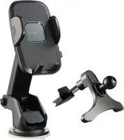 Urbanoki 4in1 Car Phone Holder Dashboard Windshield Vent Mount for All Phones - Black