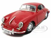 1961 PORSCHE 356 B COUPE RED 1/24 DIECAST MODEL CAR BY BBURAGO 22079