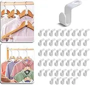 EZONEDEAL 100 Pcs Clothes Hanger Connector Hooks, Hanger Space Saver Hooks, Hanger Hooks, Hanger Clips, Cascading Hangers Space Saving Organizer for Heavy Duty Clothes Closet (100)