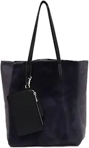 [COOCO] Kuko 2253111062 Tote Bag, Shearling Style Tote Bag, A4 Compatible