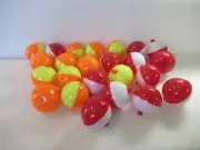 24 2" FISHING BOBBERS Extra Large Round Ball Floats Plastic Snap on Float Choice