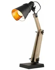 [Boutique Retailer] Scandi Modern Natural Wooden Table Lamp in Black