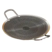 Honeycomb Non-Stick Grill Skewer Plate, 316 Stainless Steel, Portable Barbecue Grill with Handle, Universal Induction Cooktop Compatible, Round Shape,