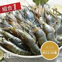 在飛比找momo購物網優惠-【段泰國蝦】屏東鮮凍泰國蝦特級&A級泰國蝦3包入(600g±