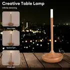 Creative Cordless Rechargeable Table Lamp LED Touch Candle Dining Desk Light