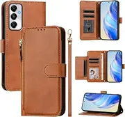 Compatible with Samsung Galaxy A13 5G / A13 4G/ M13 5G Case Cover,Compatible with Samsung Galaxy A04s 4G / A04 4G PU Leather Card Holder Wallet Flip Magnetic Closure Stand Brown