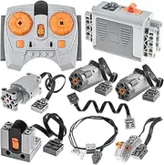 Zylopa 9pcs Technic-Motor Power-Function Kit IR-Receiver-Remote-Control AA Battery-Box-Switch-Light-Extension-Cord