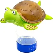 Chlorine Tablet Floater - Floating Pool Dispenser Turtle Design | Adjustable Holder | Durable Chlorine Float | Large Small Pool Spa for 1 Inch 3 Inch Tablets