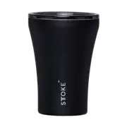 Sttoke Ceramic Reusable Coffee Cup 8oz Lux Black