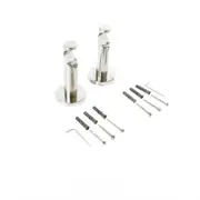 Windoware 25-28mm Satin Platinum Single Curtain Rod Bracket - 2 Pack