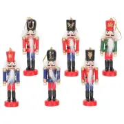 6 Pcs Nutcracker Storage Pink Ornaments Soldier Sitting Room Decor Hanging