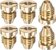 uxcell 6-Pack Foam Cannon Orifice Nozzle, 1.1mm Brass Universal Thread Tips for Snow Foam Lance/Garden Hose/Kitchen Cleaners, Sprayer Connector Replacement Nozzles