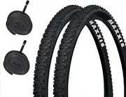 [TDR] 2 Set 26 Inch x 2.2 MTB Tyre and Tube Set for Mountain Bike E-Bike Bicycle - Durable Rubber