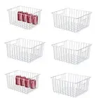 Freezer Organizer Baskets, Kitchen Metal Wire Storage Bins, Pantry Cupboard H...