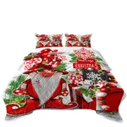 Christmas Peppermint Gnome Coverlet