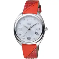 在飛比找Yahoo奇摩購物中心優惠-芬迪 FENDI Momento系列放射紋飾腕錶-紅色x白色