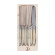 Laguiole Jean Dubost Deluxe Light Horn Table Knives Set of 6