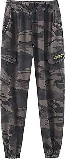 [HanzhuoLG] Camouflage Pants Man & Women Military Tactical Overalls Training Work Camo Combat Cargo Baggy Army Trousers For Men's & Women's grey XL