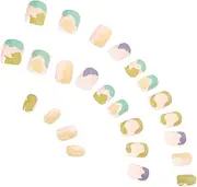 FOMIYES 3 Sets Macron False Nails Toenails Stick on Nails Cute Nails Nail Art Stickers Nail Decals Nail Art Decals Nail Stickers Nail Forms Fake Nails DIY False Nails Pp Colorful