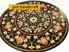 42'' Black Round Marble Coffee Side Table Top Inlay Dining table Handmade Decor