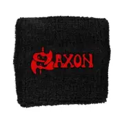 Saxon classic Red band Logo Official New Black cotton Sweatband