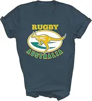 [Modern Supply Tee] Australia Rugby Australian Flag Aussie Kangaroo Rugby Fans Player Unisex Shirt Gift Women Coach (3) T-Shirt (Dark Heather;XL)