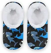 [Caihoyu] Kids Girls Boys Closed Back House Slippers Fuzzy Fleece Anti-Slip Rubber Sole Soft House Slippers Shoes Indoor Outdoor Winter Bedroom