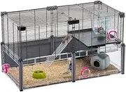 Ferplast Modular Multipla Cage for Hamsters and Mice, Black, Large