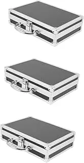 [DRESSOOS] 3pcs Box Portable Aluminum Alloy Cosmetic Case Carrying Case Tools Case Large Capacity Smooth Opening Closing