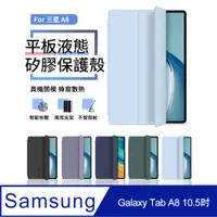 在飛比找PChome24h購物優惠-三星 Galaxy Tab A8 10.5吋 三折液態矽膠平