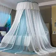 Padiouxs Romantic Princess Bed Canopy for Girls,Bed Canopy Curtain- Quality Double Layers Sheer Mesh Dome Curtain- Round Lace Princess Mosquito Net