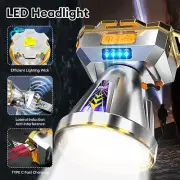 Super Bright LED Headlamp Rechargeable Hand Sensor Head Torch Lamp Flashlight