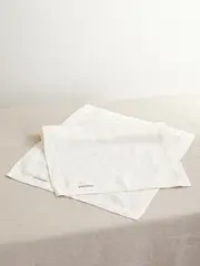 [Brunello Cucinelli] Brunello Cucinelli - Set Of Two Bead-embellished Linen Placemats - Cream - One size One size Cream