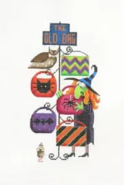 Rebecca Wood The Old Bag Witch Halloween Handpainted Needlepoint Canvas