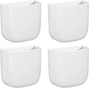 Sekonow 4pcs Remote Control Holder Wall Mount, Self Adhesive TV Remote Holder, Wall Storage Organizer Box for Pen Phone Sunglasses Dry Erase Marker Makeup Brush Chalk