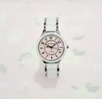 在飛比找Yahoo!奇摩拍賣優惠-＊迪奧小店＊日本Tivolina陶框數字白陶瓷銀邊手錶女錶3