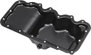 X AUTOHAUX No.YS4Z6675AA Engine Oil Pan Oil Pan Sump Transmission Oil Pan for Ford Focus 2000-2004 Iron Black
