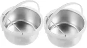 ERINGOGO 2pcs Nonstick Wax Melting Pot for Hair Removal Compatible with Various Wax Warmers Scald Design for Salon Home Use Waxing Supplies