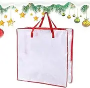 Large Clear Storage Bags - Waterproof Storage Bags for Moving With Handle And Zipper,Dust-proof Christmas Tree Sack Space-Saving Storage Container for Home Moving Use