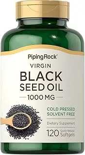 Piping Rock Black Seed Oil | 1000mg | 120 Softgel Capsules | Cold Pressed | by