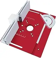 Router Table Insert Plate,Engraving Auxiliary Tool with Miter Gauge Guide Fence,Router Flip Plate Wood Milling for Engineers, Red