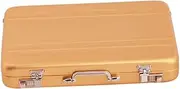 [TOZLU] LALANG Mini Aluminum Safe Suitcase Briefcase Business Card Holder Box Case (Golden)