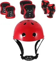 GANAZONO 1Set Protective Gear Skating Hand Pads Helmet Elbow Knee Pads for Scooter Bike Roller Skating Comfortable Durable Safety Equipment for Boys