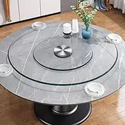 EMENAR 30In Glass Lazy Susan Kitchen Rotating Tray for Dining Table Tabletop, Transparent Round Lazy Susan Turntable, Explosion-Proof Tempered Glass(70cm/28in)