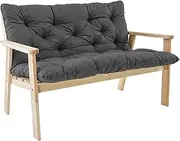 Outdoor Patio Swing Cushions with Backrest Non Slip Seat Pads for 2 3 Seater Furniture Replacement Cushions for Garden Chairs Indoor/Outdoor Recliners Dark Grey 150 * 100 * 8cm