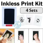 4X Christening Keepsake Baby Safe Inkless Wipe Hand Foot Print Kit Child Newborn