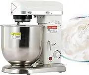 Stand Mixer,Tilt Head Stand Mixer with Pouring Shield, with Stainless Steel Mixing Bowl, Dough Hooks & Mixer Beaters for Dressings, Frosting, Meringues,White-C(10L)