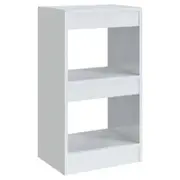 vidaXL Book Cabinet/Room Divider High Gloss White Bookcase Storage Organiser