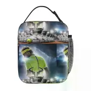 c294 Rafael Nadal Illustration Funart Lunch Bags Insulated Lunch Tote Waterproof Bento Box Picnic Bags for Woman Work Children School k294